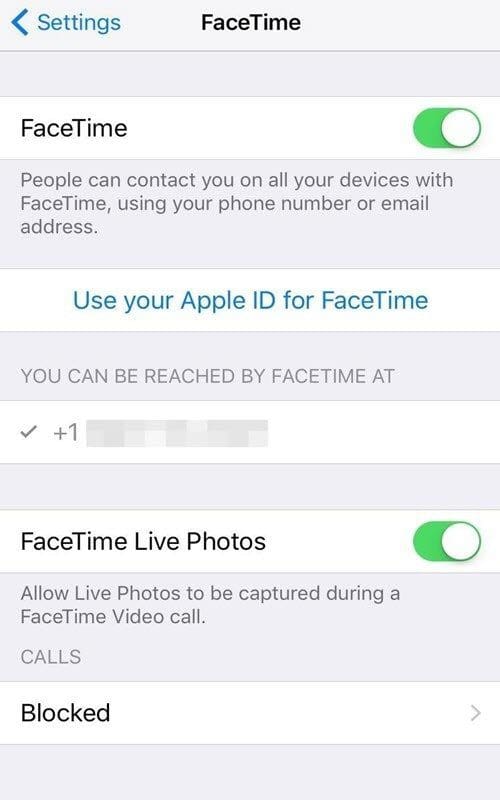Face Time Settings 2