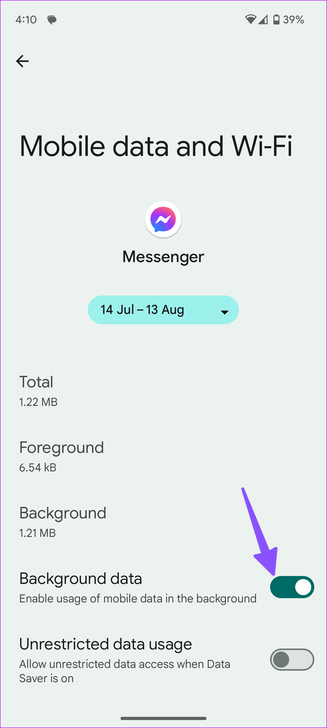 disable the background process