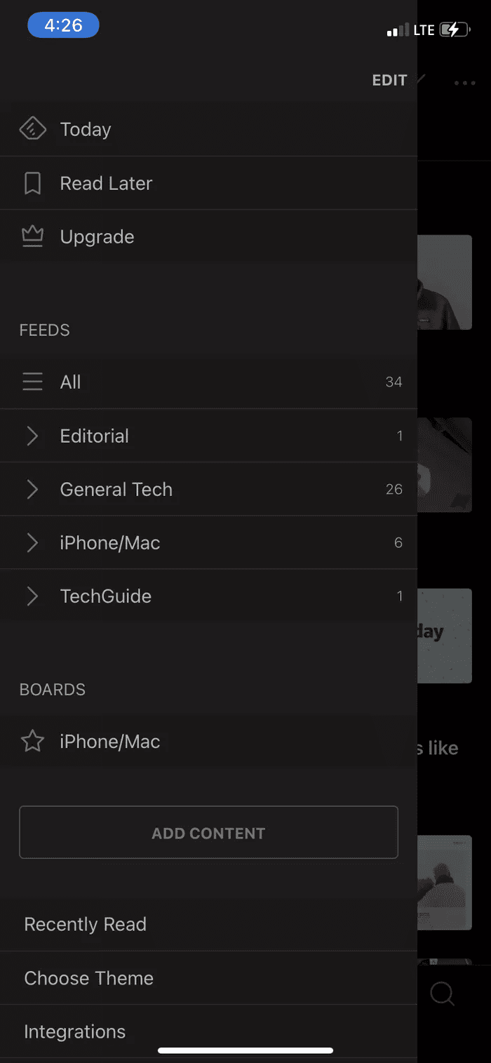 Feedly UI