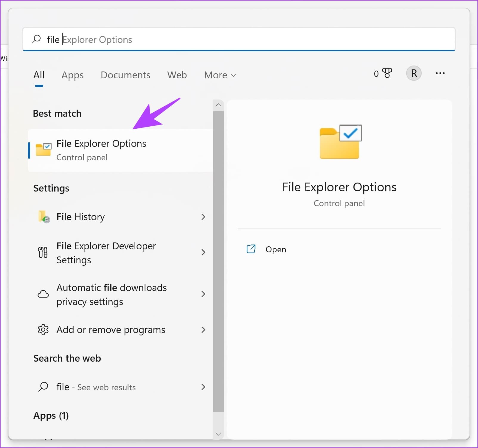 File Explorer Options