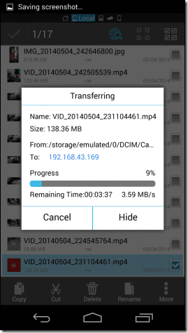File Transfer Using Es File Explorer 11