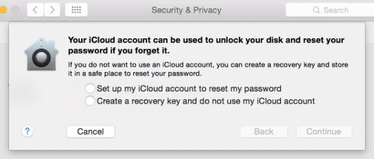 File Vault Store Password With I Cloud
