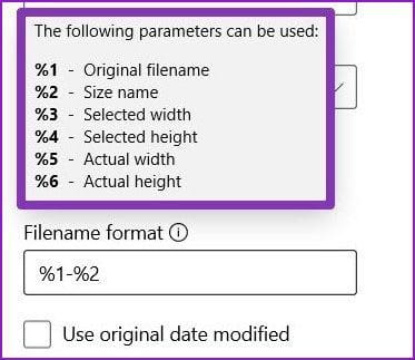 Filename format in Power Toys