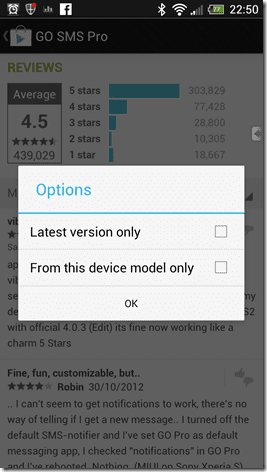 Filter Play Store Reviews 3