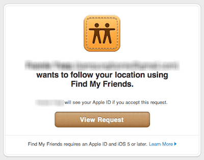 Find My Friends Request