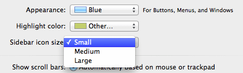 Finder Sidebar Size