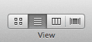 Finder Views Button