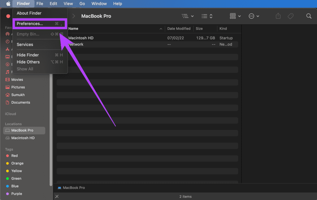 Finder Preferences