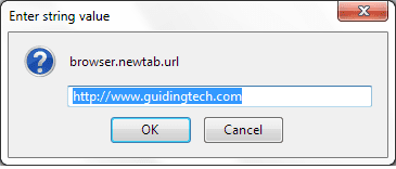 Firefox New Tab Url