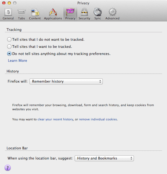 Firefox Privacy