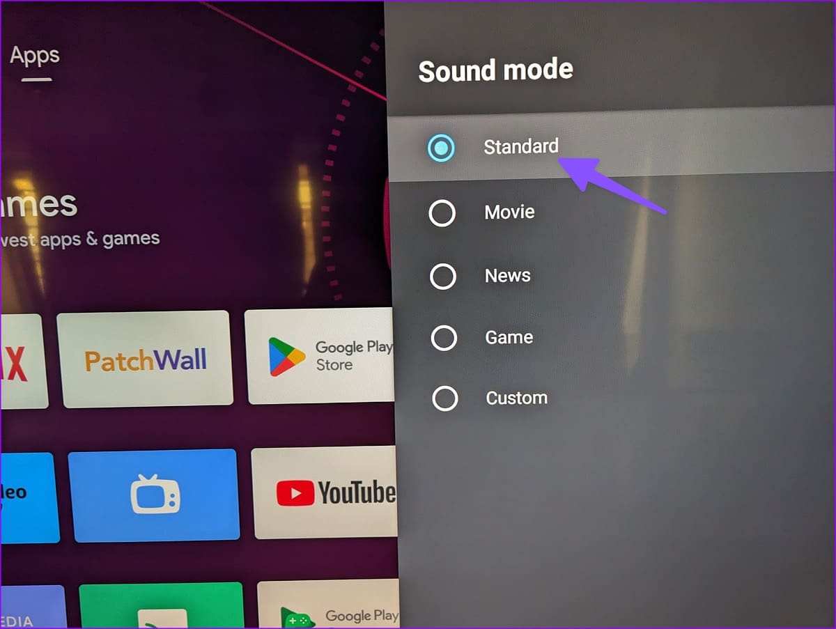 sound mode on android tv