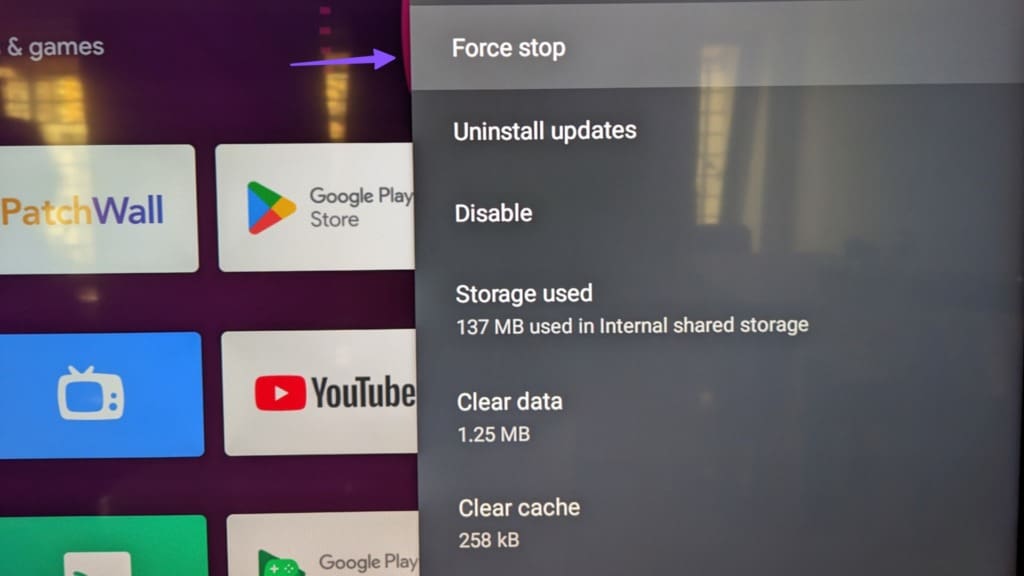 force stop chromecast Android TV