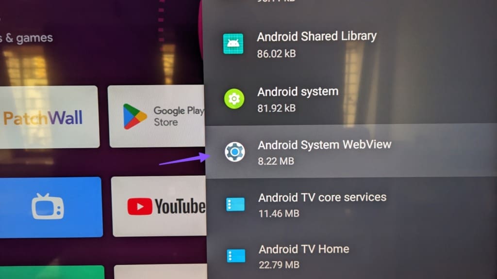 open android system webview Android TV