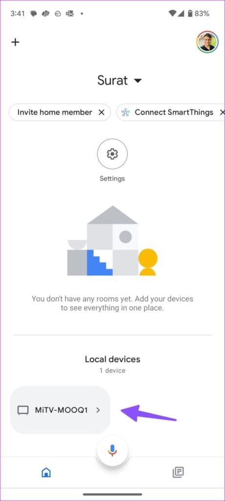 open Android TV on phone