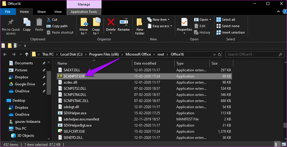 Fix Cannot Expand Folder Error in Outlook 16