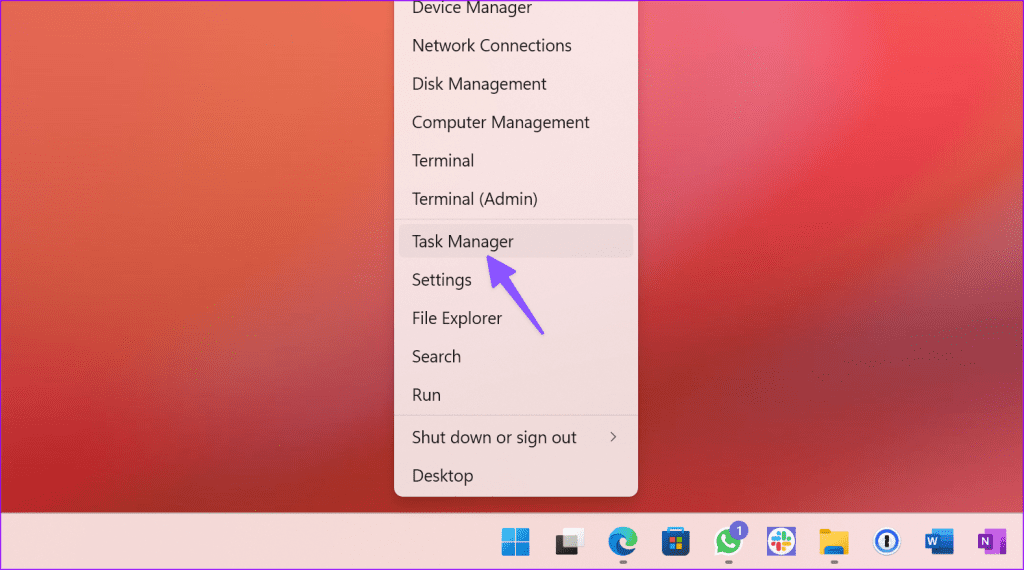 Open Task Manager on Windows