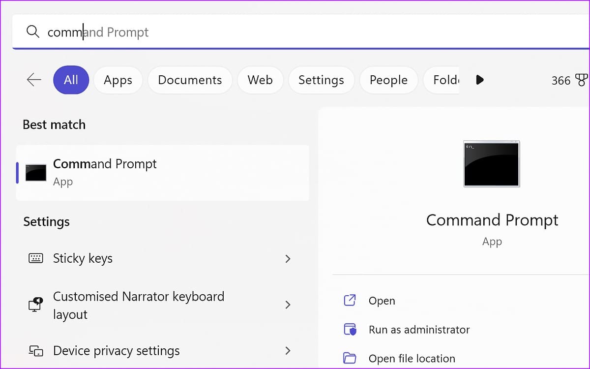 open command prompt