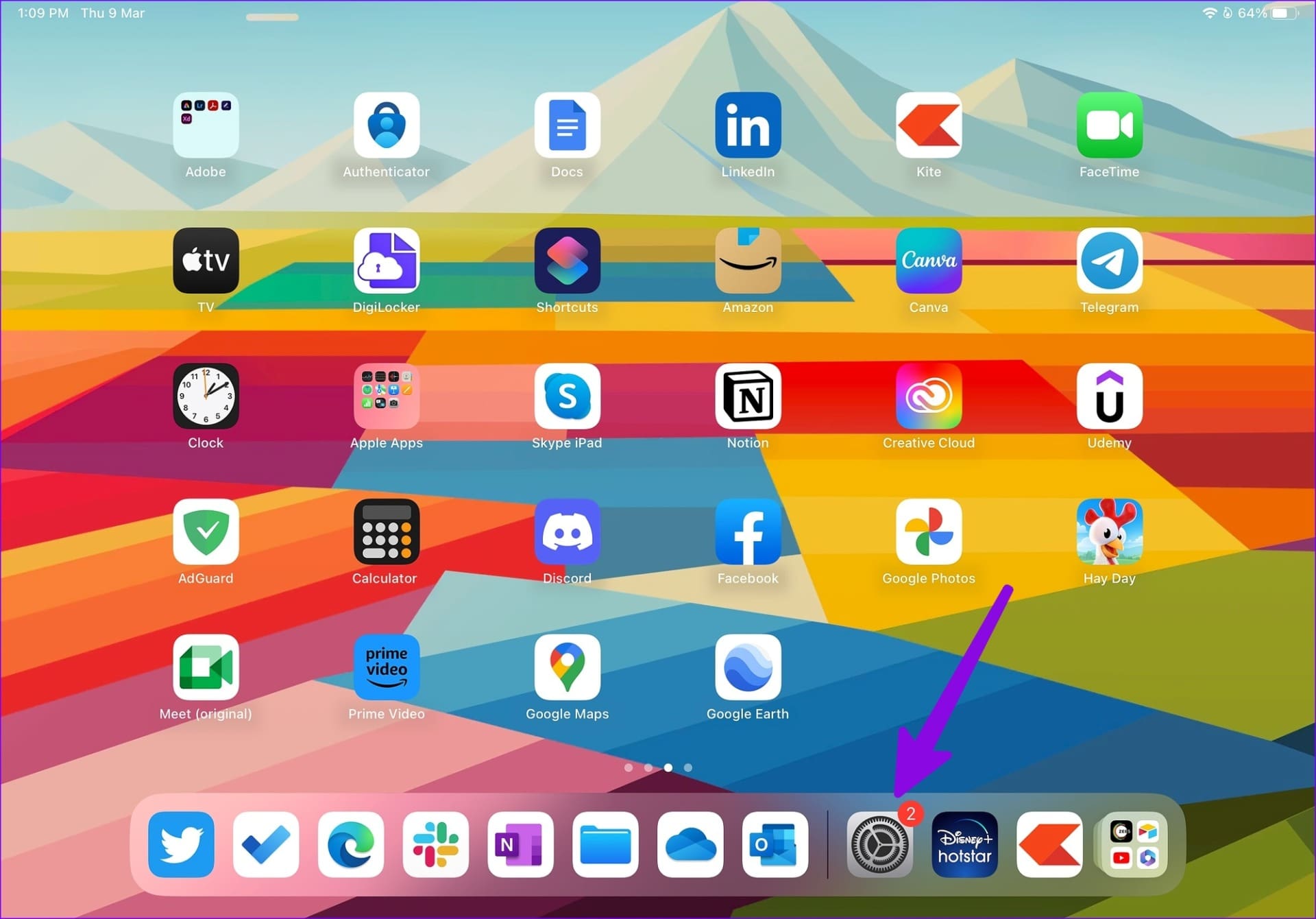 Open iPad Settings