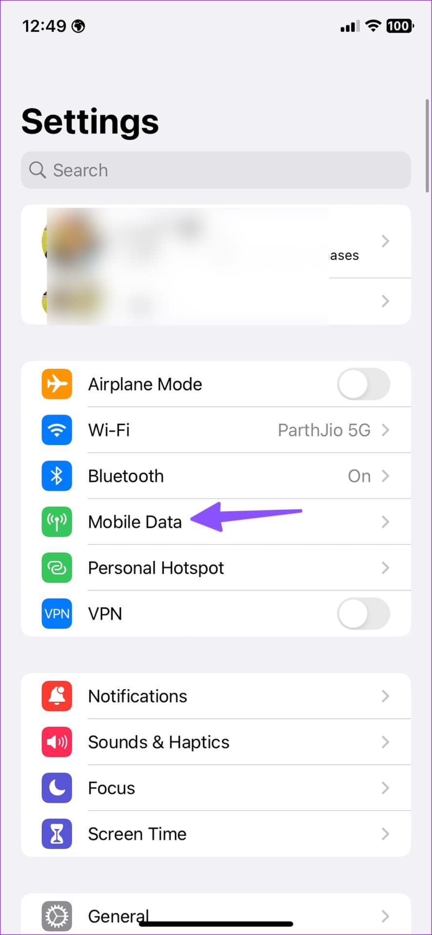 select mobile data