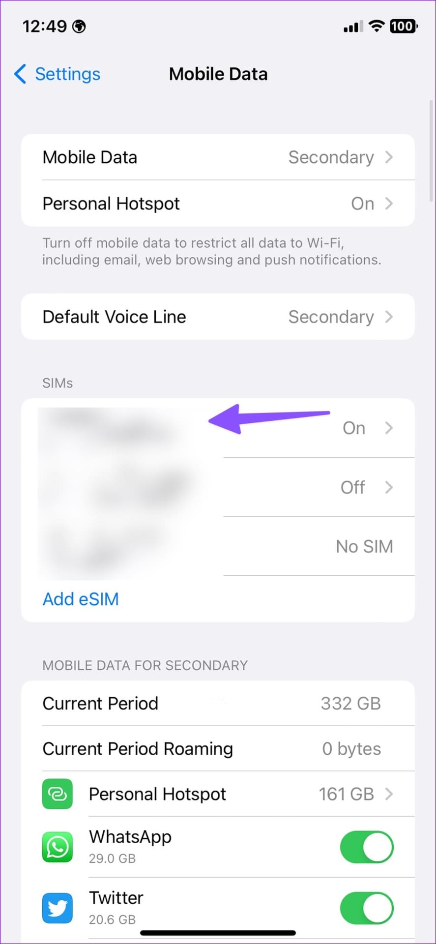 primary sim