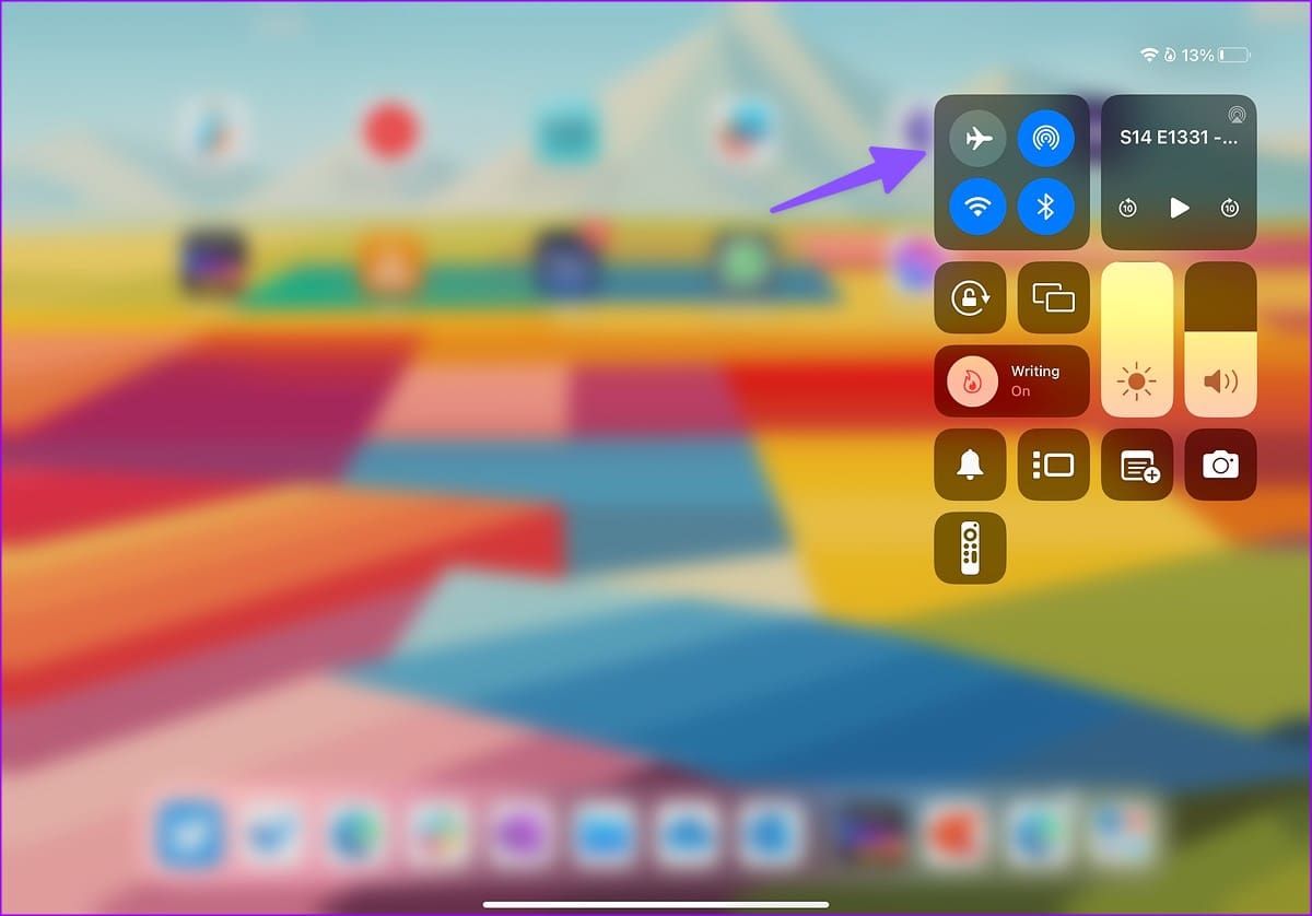 enable airplane mode