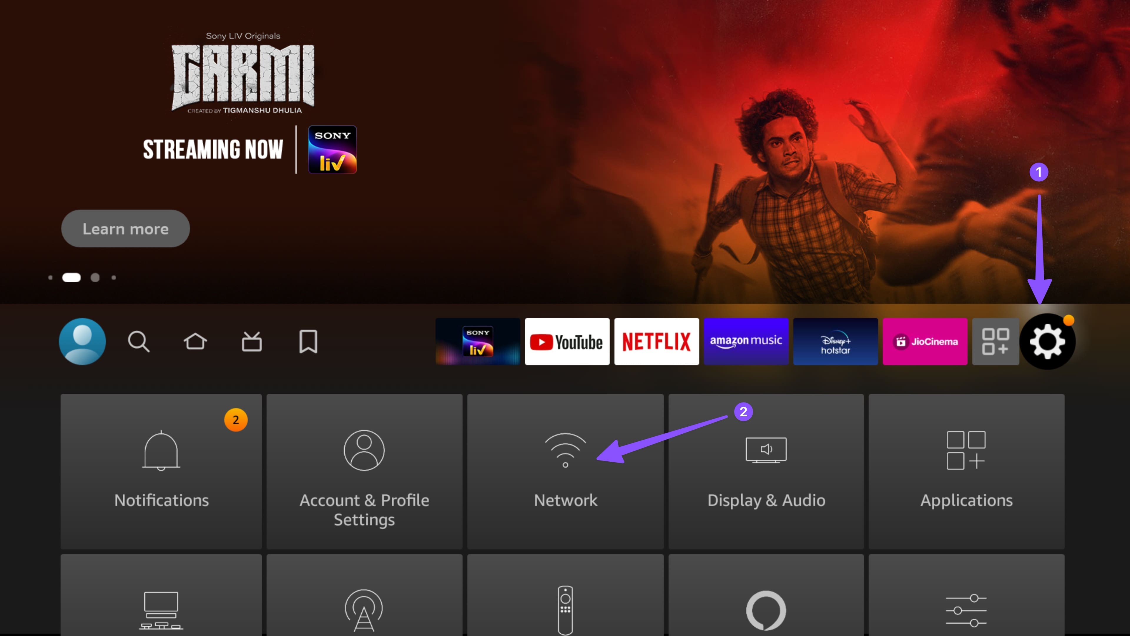 Open network on Fire TV Stick