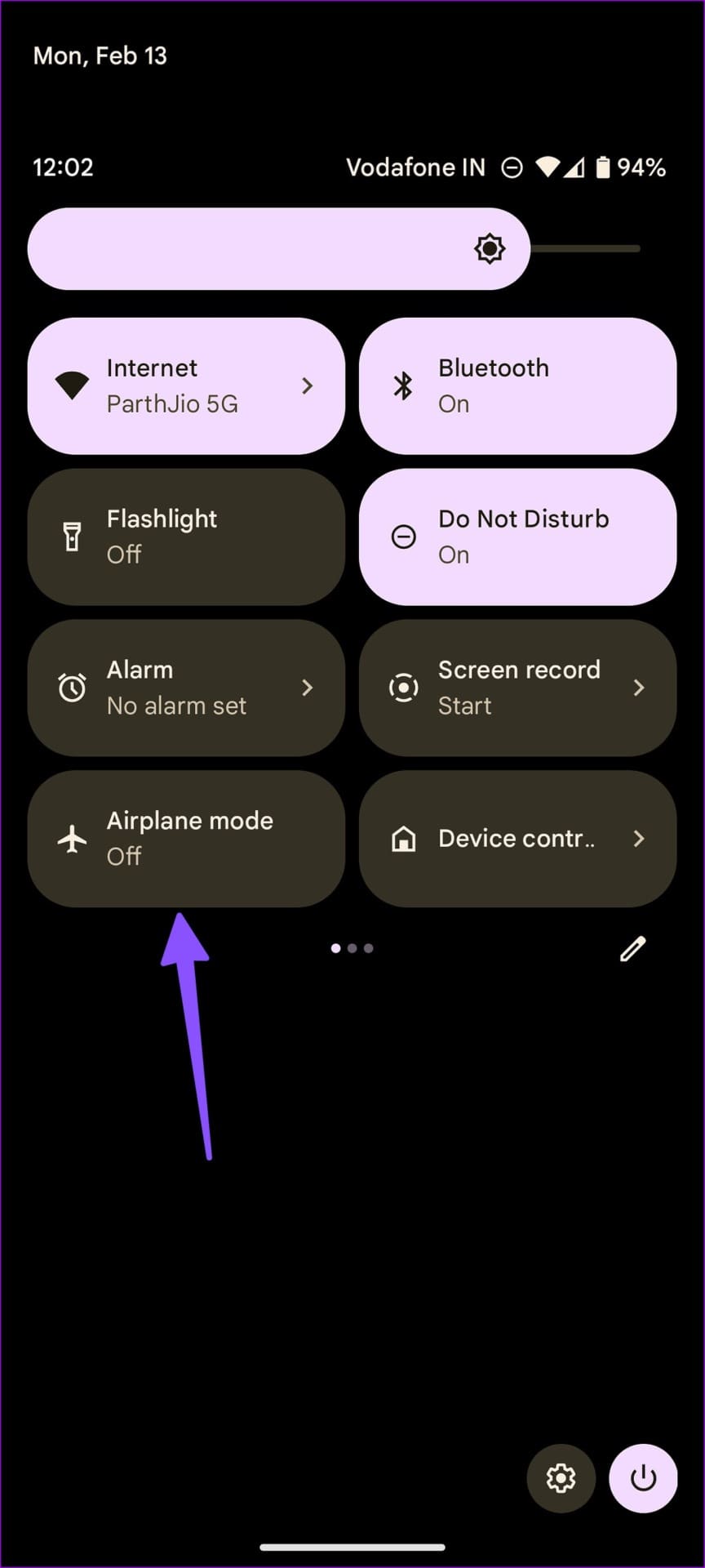airplane mode on android