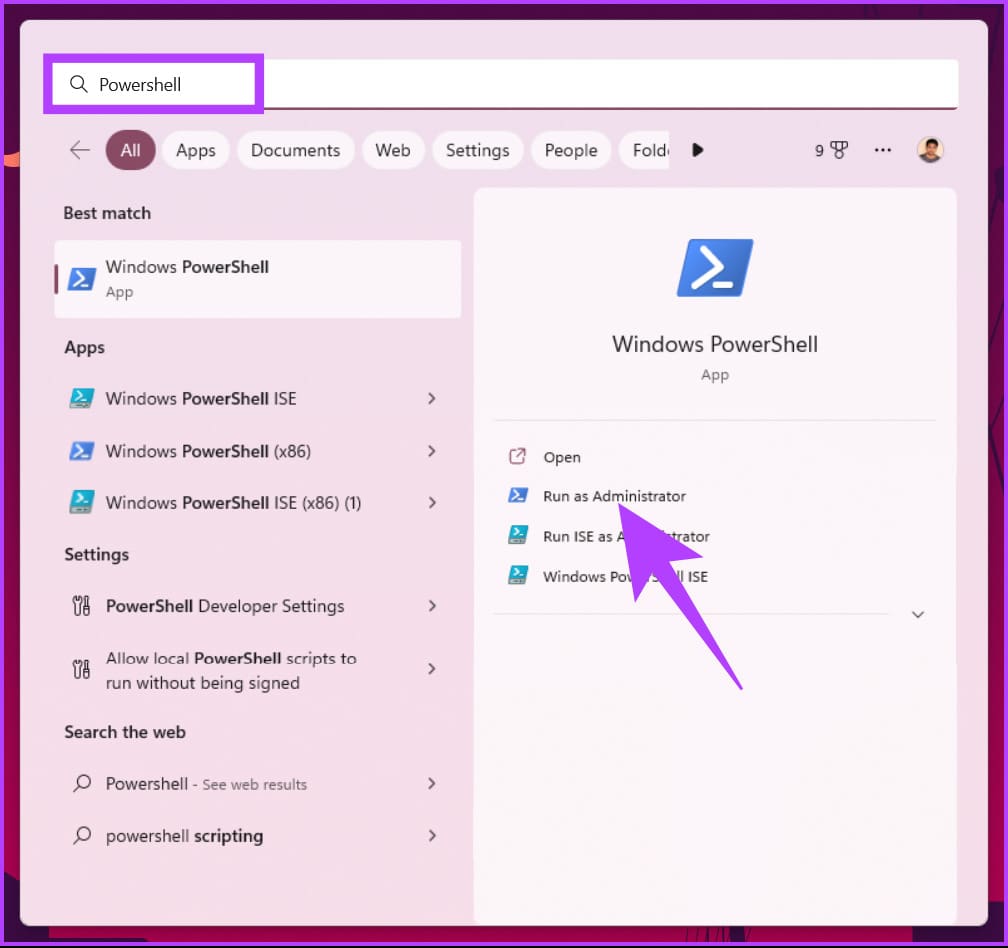type PowerShell