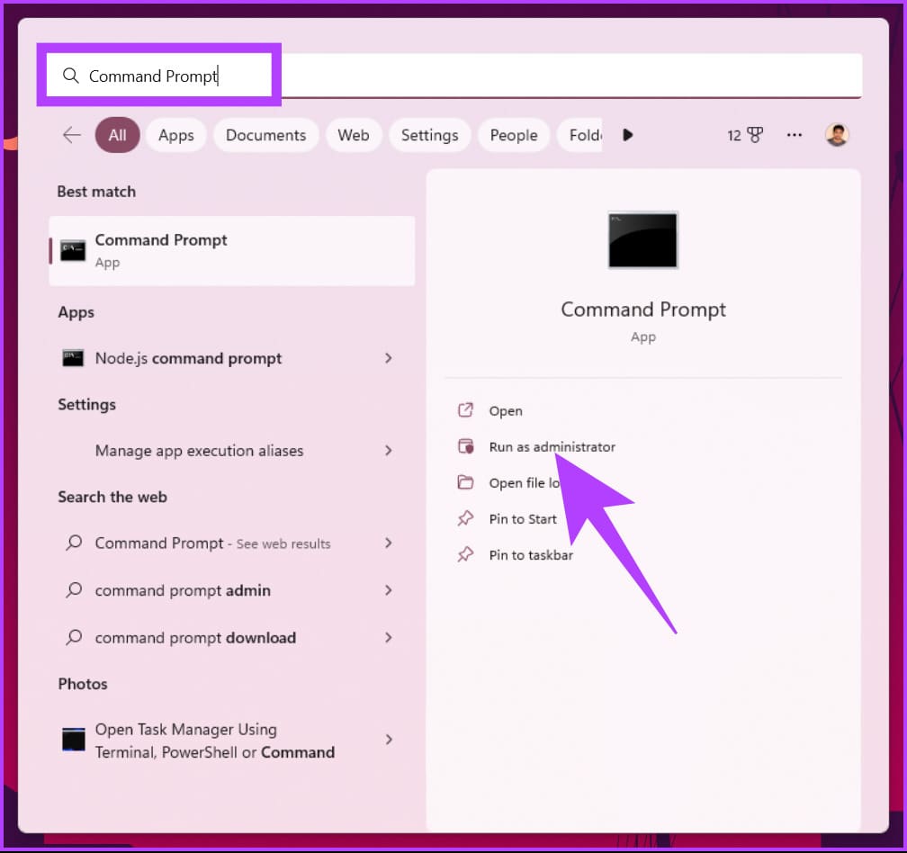 type Command Prompt