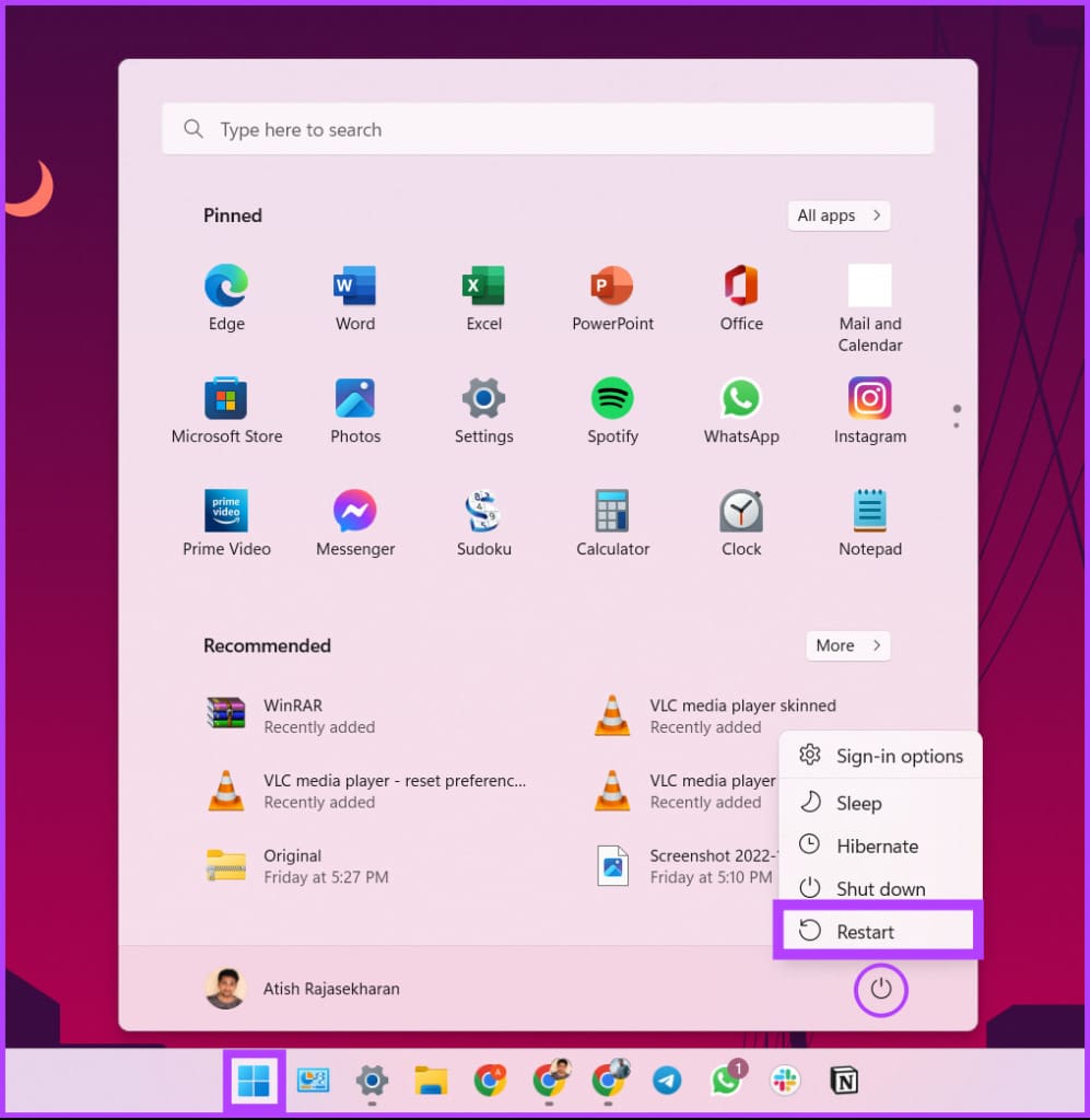 Restart your PC