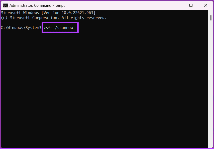 Type the below command