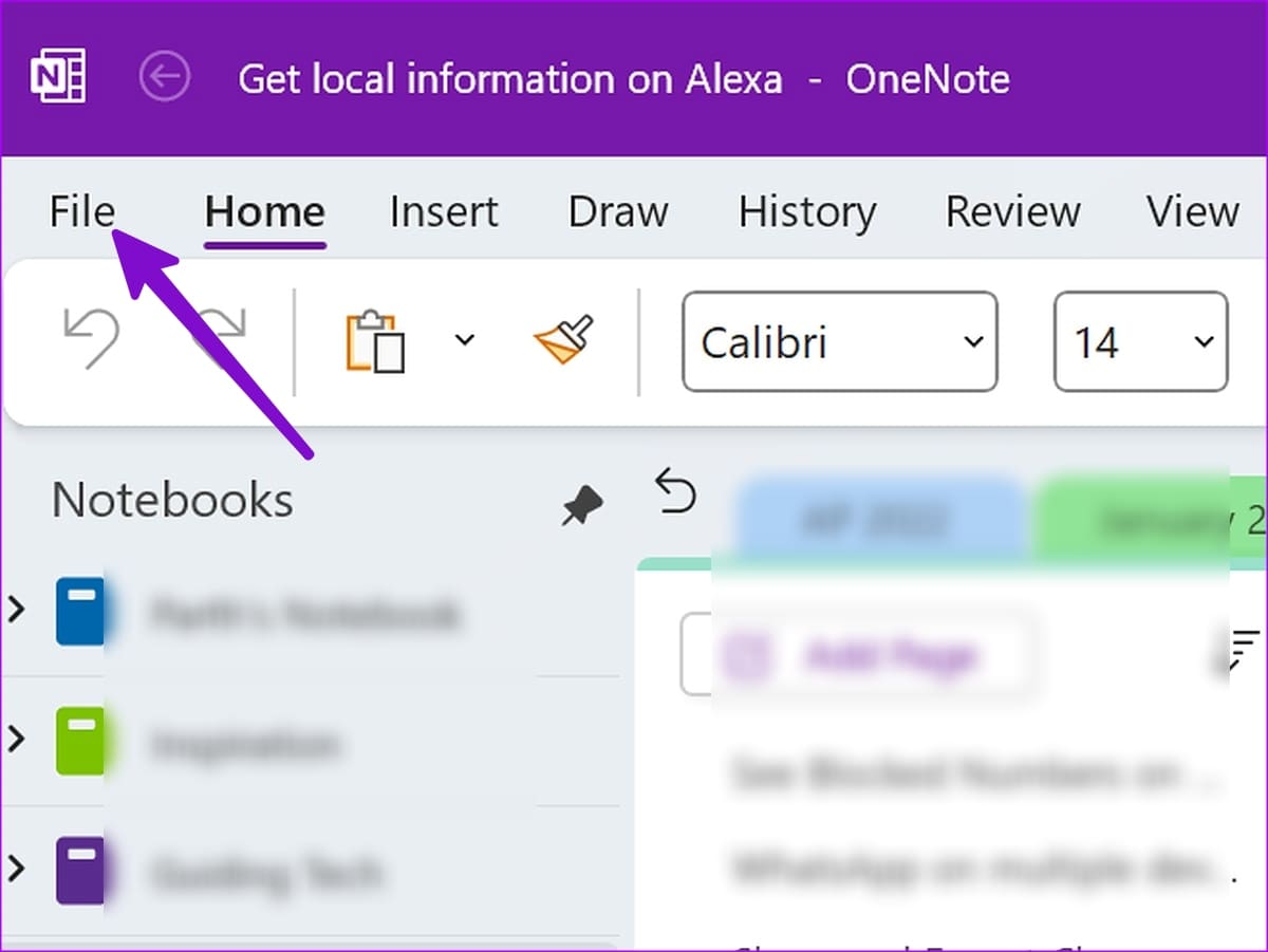 open file menu