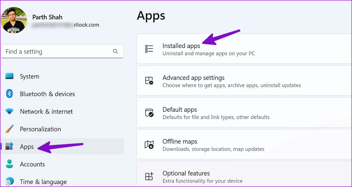 open installed apps