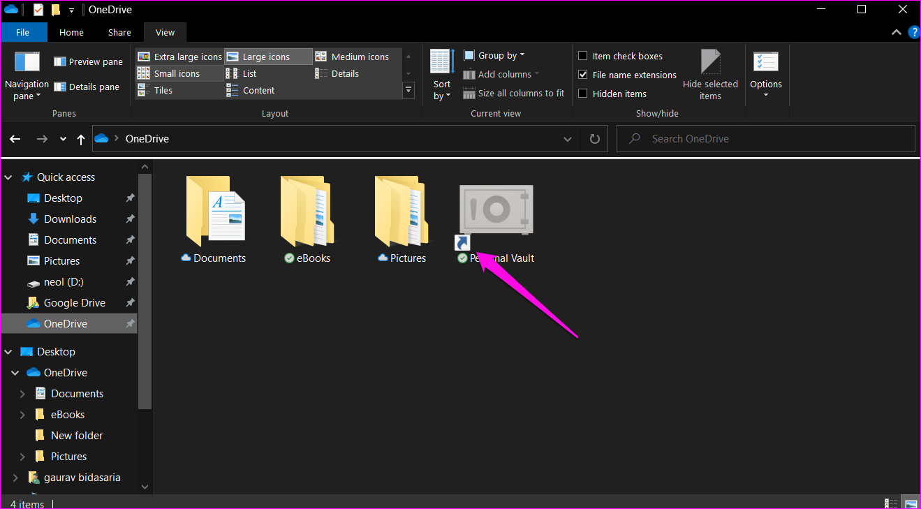 Fix One Drive Personal Vault Not Showing up Error 1