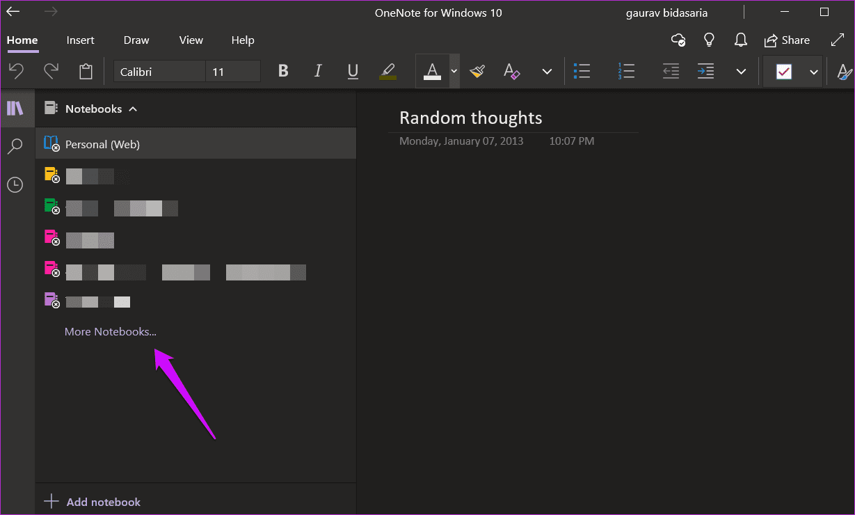 Fix One Note Notebook Disappeared Error on Windows 2