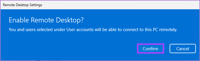 Enable Desktop Settings
