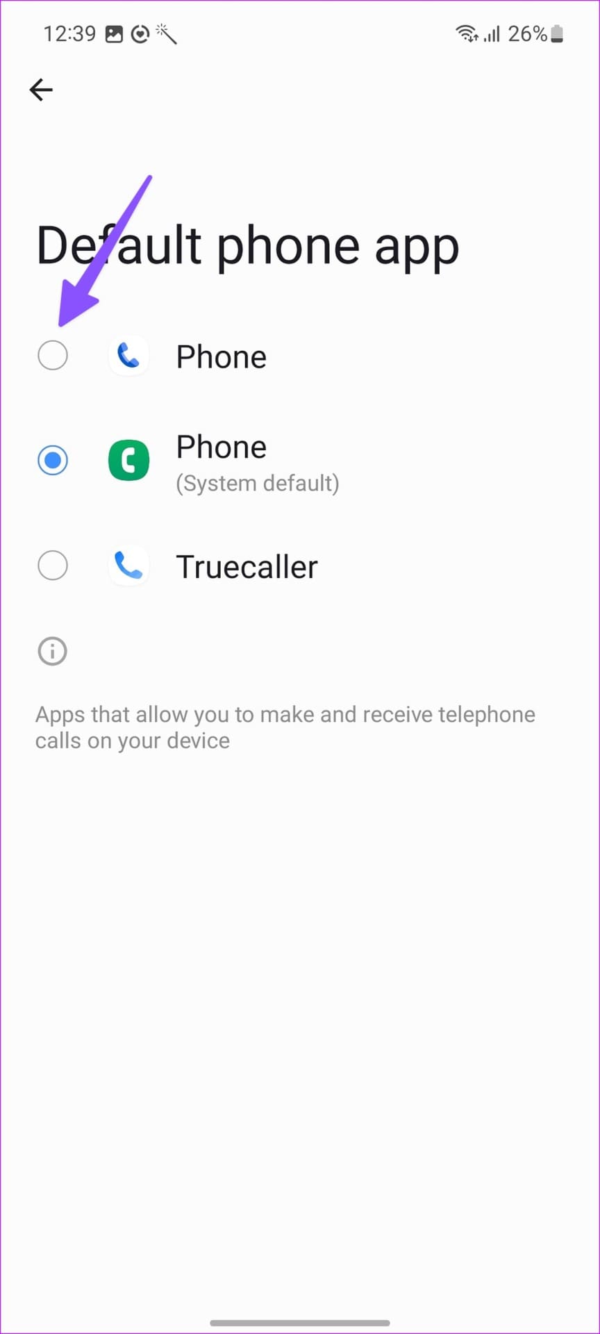 google phone as default on samsung