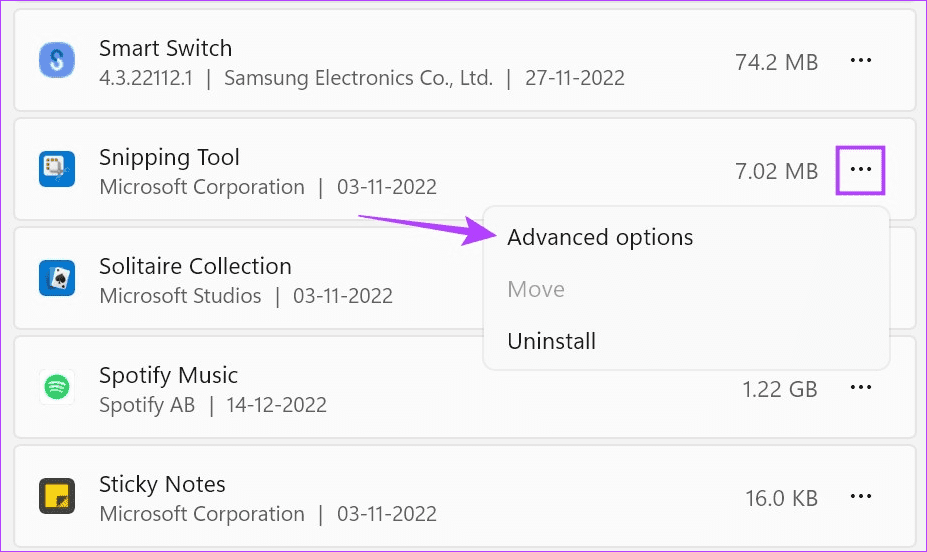 Open Snipping Tool settings