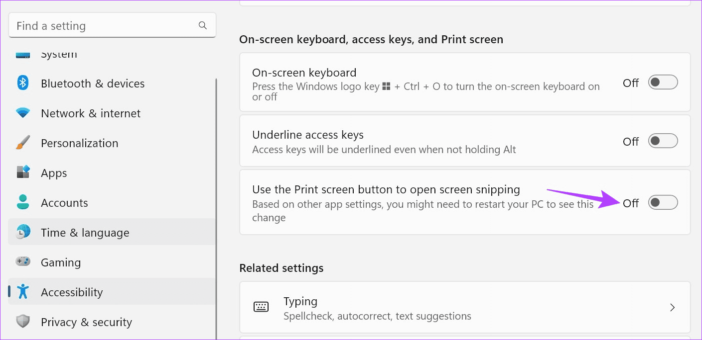 Turn toggle on