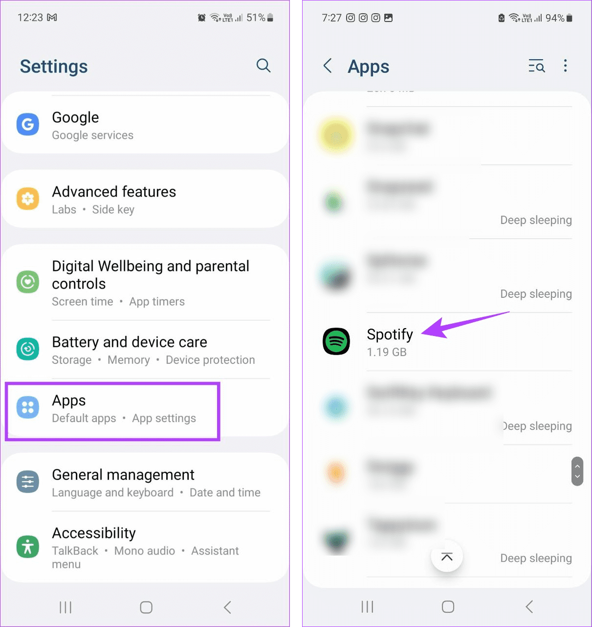 Open Spotify settings