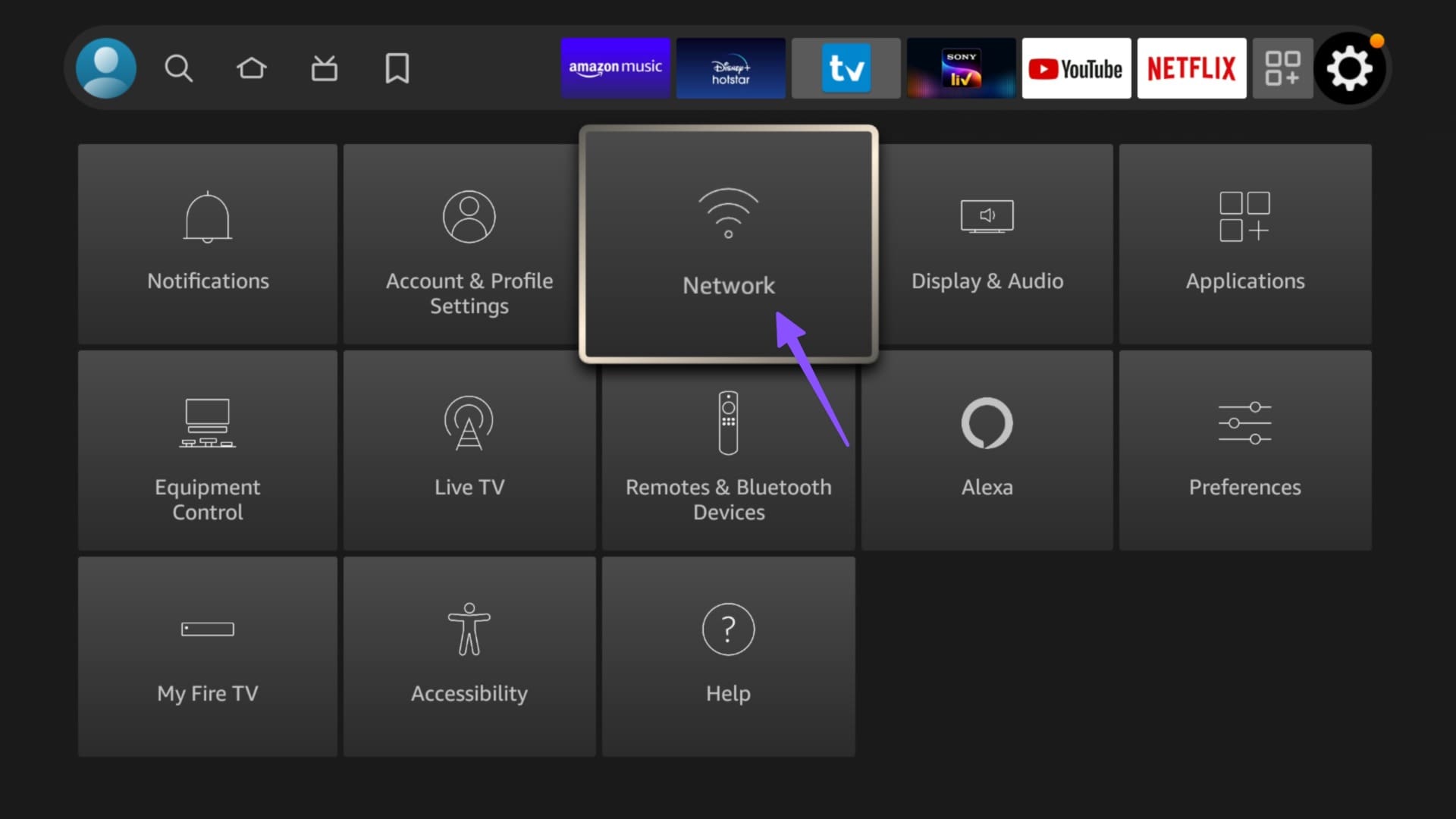 open network on Fire TV Stick