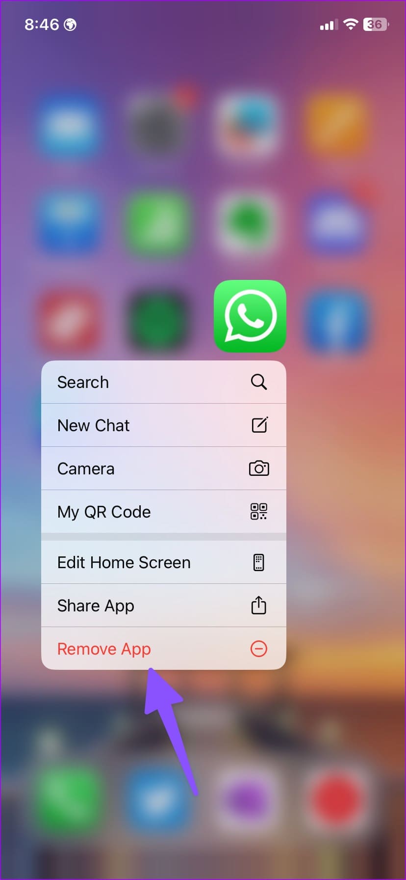 Uninstall WhatsApp on iPhone