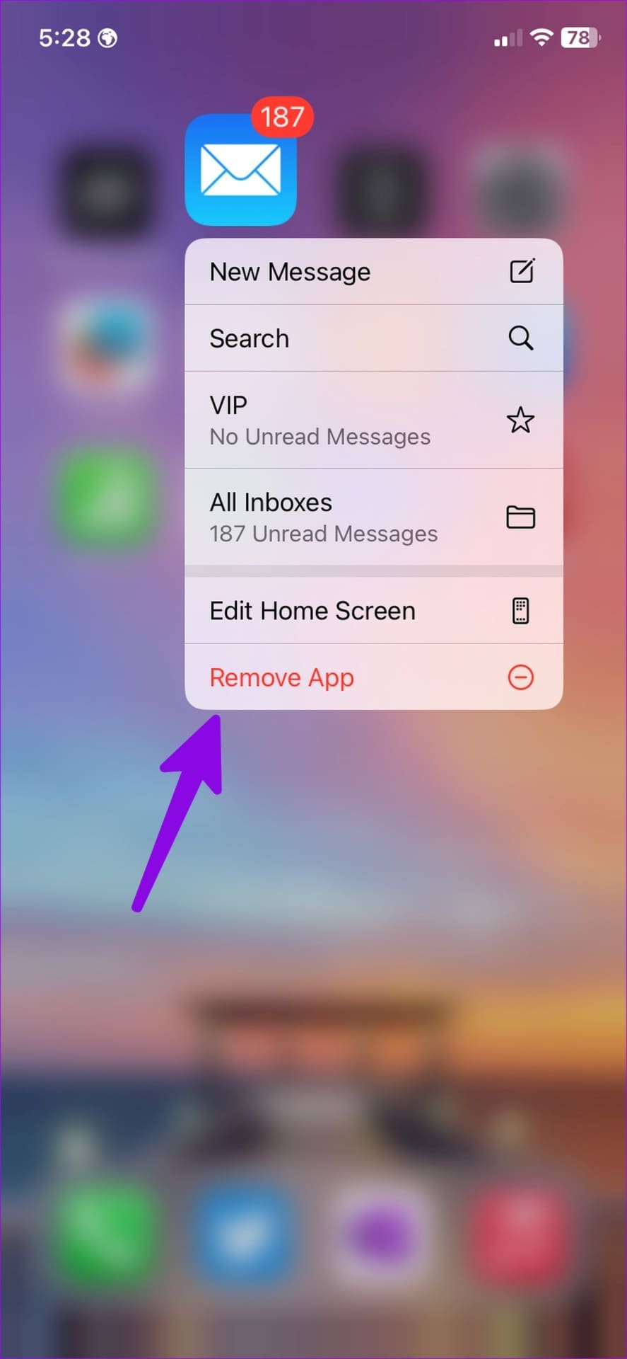 remove mail app