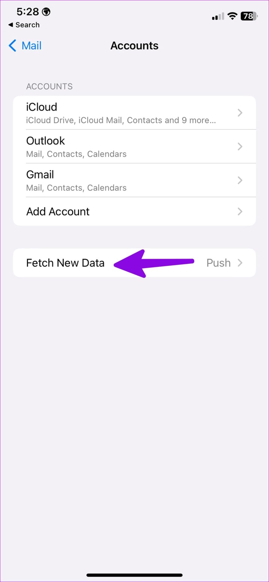 fetch new data
