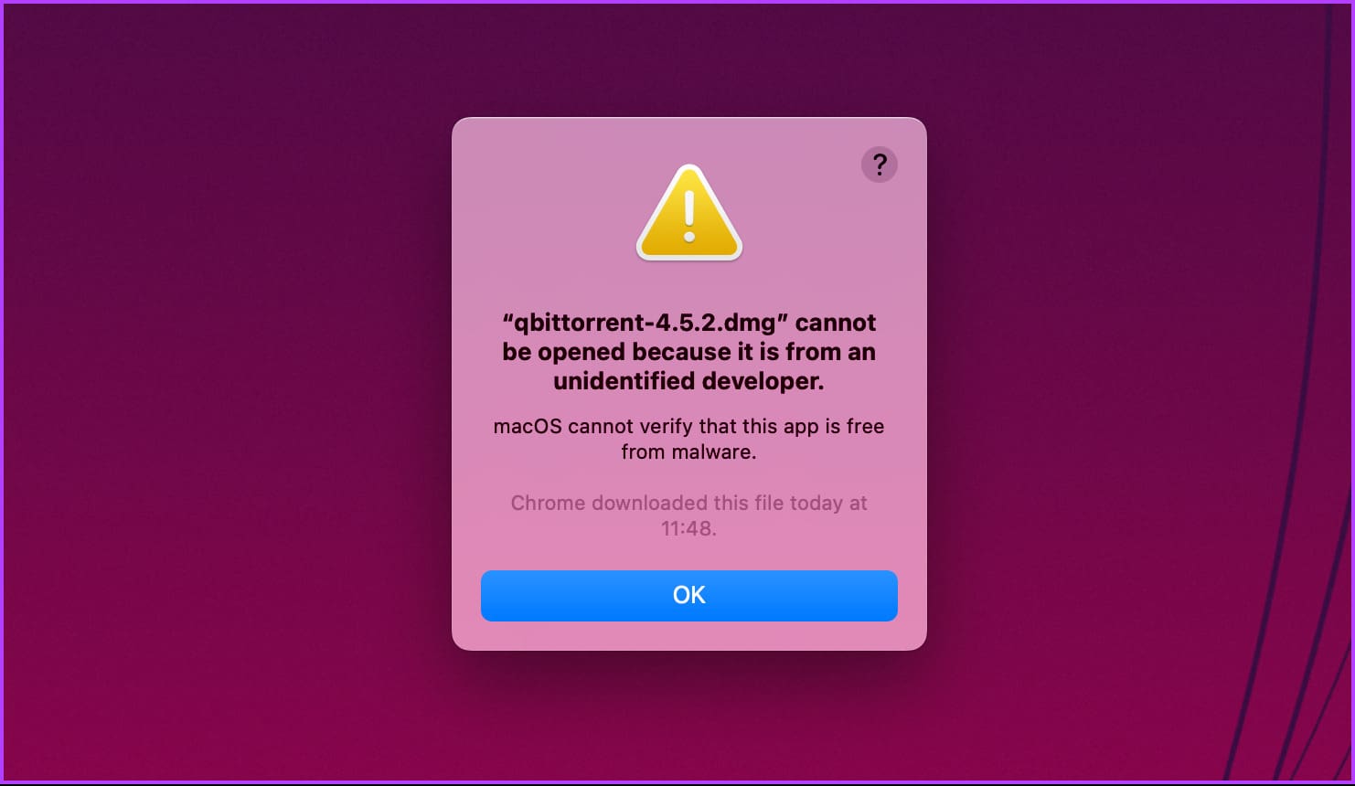 What Causes the 'macOS Cannot Verify That This App Is Free From Malware' Error