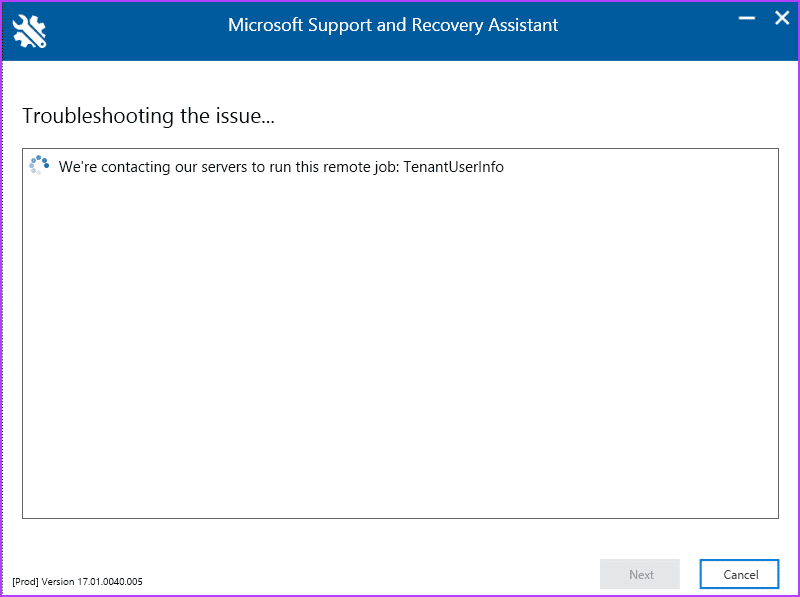 Fixing the issue in Microsoft Support and Recovery Tool