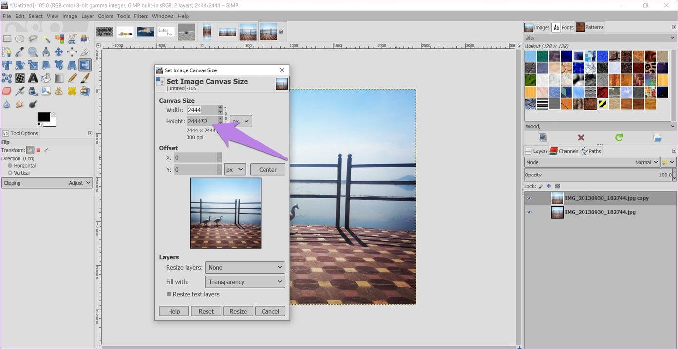Flip Tool In Gimp 14