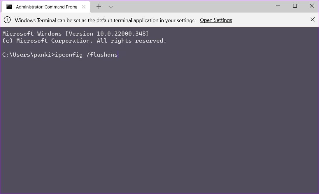Flush DNS on Windows 11
