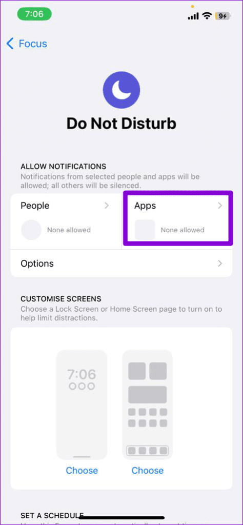 Focus Mode Settings