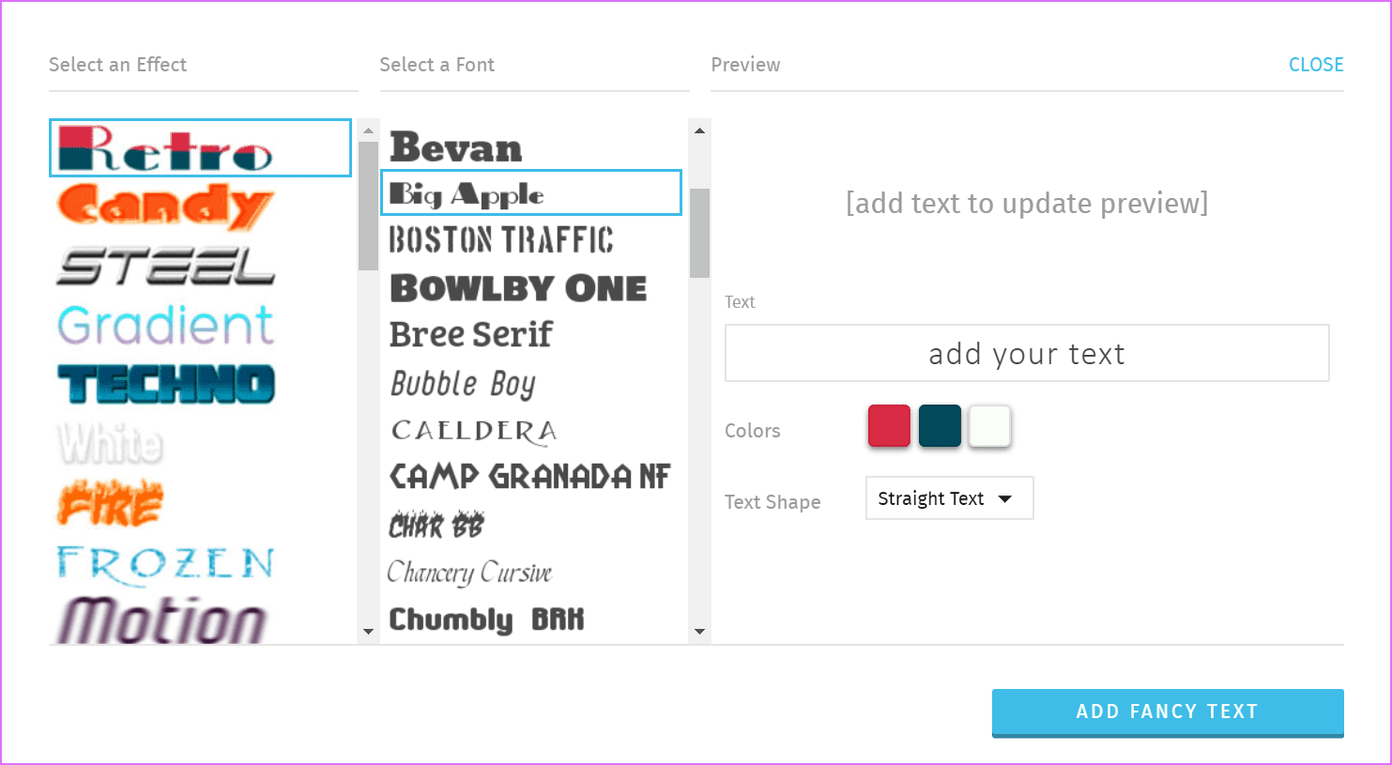 Font Menu